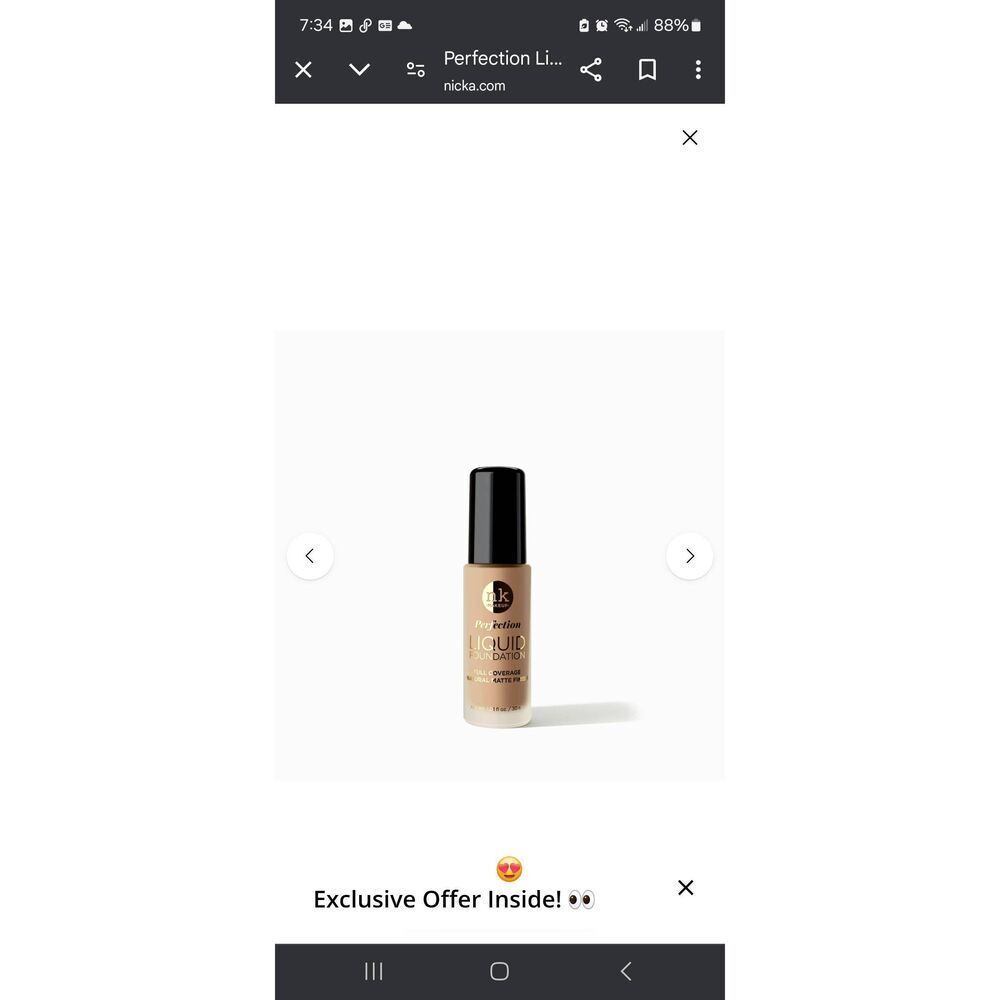 New Sealed NK Makeup Perfection Liquid Foundation FFPF02 Sand
